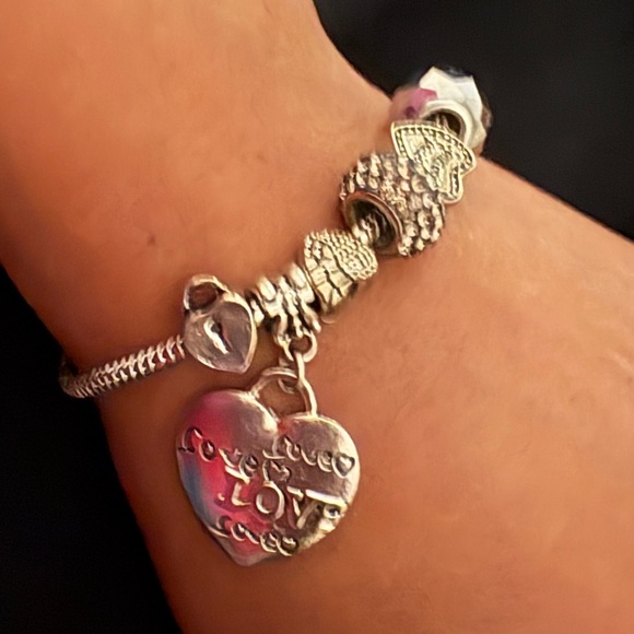 Elegant Silver Charm Bracelet - Picture 3 of 5